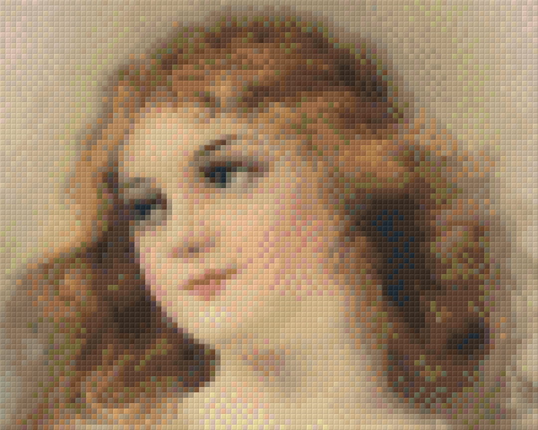 Woman With Curls Four [4] Baseplate PixelHobby Mini-mosaic Art Kit image 0